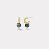 Petite Modern Love Tahitian Pearl Hoops