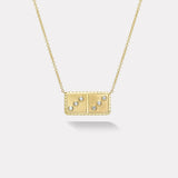 Petite Domino Pendant - Sandblasted Gold