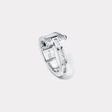 Tapered Baguettes and Carre Cut Diamonds Platinum Magna Ring