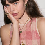 6.76ct Jade Oval Cabochon with Diamond Halo Heirloom Bezel Earrings