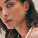 3.58ct Emerald Cut Emerald Bounce Earrings