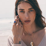 8.58ct Elongated Cushion Tanzanite Vein Ring