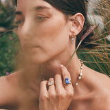 8.58ct Elongated Cushion Tanzanite Vein Ring