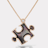 Inlay Impetus Puzzle Pendant in Dark Mother of Pearl