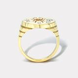 Spider Fantasy Signet Ring with Diamonds