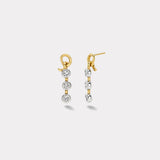 1.63ct Old Euro Diamond Vein Drop Earrings