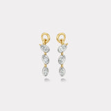 2.16ct Oval Diamond Vein Drop Earrings