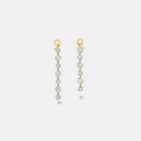 4.75ct Round Brilliant Diamond Vein Drop Earrings