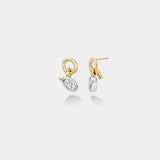 1.07ct Elongated Oval Diamond Vein Earrings