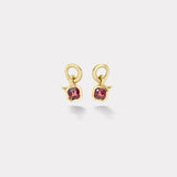 1.10ct Asscher Pink Tourmaline Vein Earrings