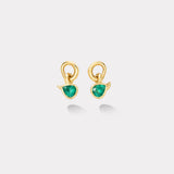 2.33 Pear Emerald Vein Earrings