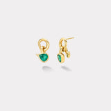 2.33 Pear Emerald Vein Earrings
