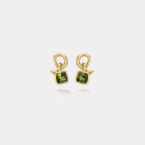 4.62ct Green Tourmaline Vein Earrings