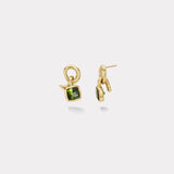 4.62ct Green Tourmaline Vein Earrings