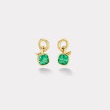 5.77ct Cushion Emerald Vein Earrings