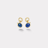 5.86ct Cabochon Oval Australian Opal Vein Earrings