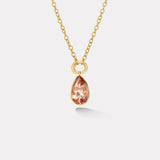 10.35ct Pear Morganite Vein Pendant