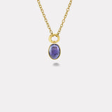 13.5ct Cabochon Oval Tanzanite Vein Pendant