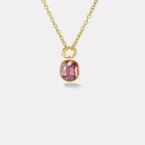 15.81ct Cushion Pink Tourmaline Vein Pendant
