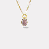 19.27ct Cabochon Oval Lilac Purple Tourmaline Vein Pendant
