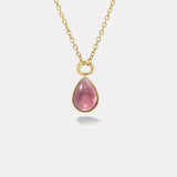 23.70ct Pear Pink Tourmaline Vein Pendant