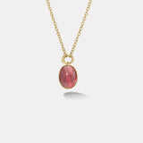 36.09ct Cabochon Oval Rubellite Vein Pendant