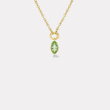 5.15ct Marquise Mint Green Tourmaline Vein Pendant