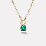 5.50ct Cushion Colombian Emerald Vein Pendant