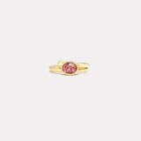 0.96ct Oval Peach Spinel Vein Ring
