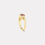 0.96ct Oval Peach Spinel Vein Ring
