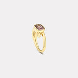1.88ct Cushion Malaya Garnet Vein Ring