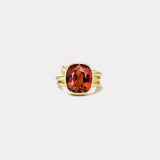 10.44ct Cushion Spessartite Garnet Vein Ring