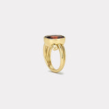 10.44ct Cushion Spessartite Garnet Vein Ring
