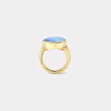 10.6ct Round Cabochon Australian Opal Vein Ring