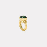 11.5ct Green Tourmaline Vein Ring