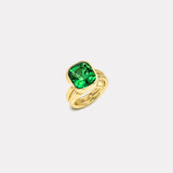 11.5ct Green Tourmaline Vein Ring