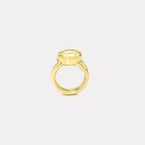 12.79ct Cushion Yellow Sapphire Vein Ring