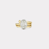 2.07ct GIA Moval Diamond Vein Ring