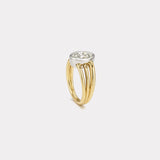2.07ct GIA Moval Diamond Vein Ring