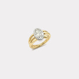 2.07ct GIA Moval Diamond Vein Ring