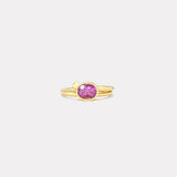 2.35ct Cushion Pink Sapphire Vein Ring