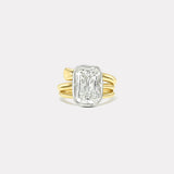 4.14ct Cushion Diamond Vein Ring