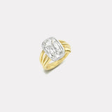 4.14ct Cushion Diamond Vein Ring