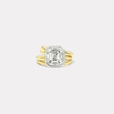 5ct Asscher Diamond Vein Ring