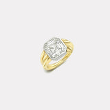5ct Asscher Diamond Vein Ring