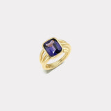5.19ct Cushion Spinel Vein Ring