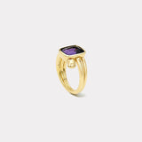 5.19ct Cushion Spinel Vein Ring