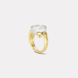 5.55ct Cushion Diamond Vein Ring