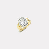 5.55ct Cushion Diamond Vein Ring