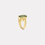 5.88ct Cushion Mint Green Tourmaline Vein Ring